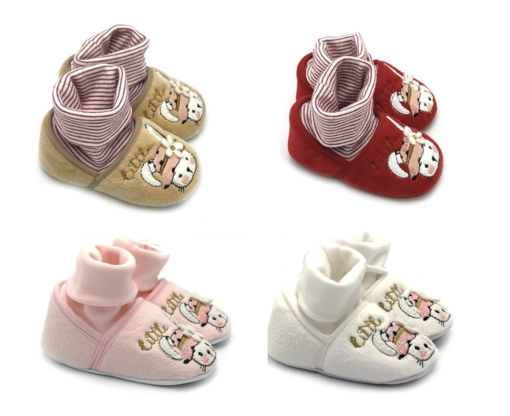 Pantoufles bébé avec chaussettes intégrées Motifs filles