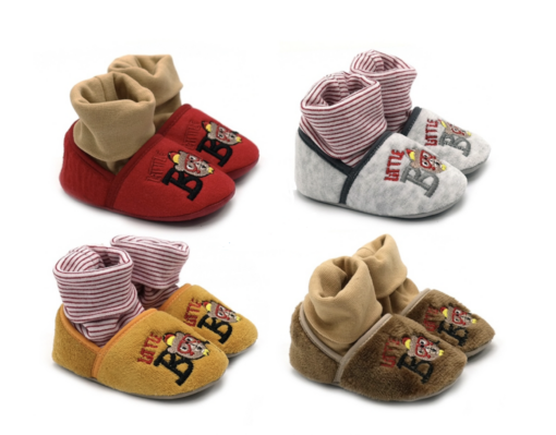 Pantoufles bébé avec chaussettes intégrées motifs Garcons