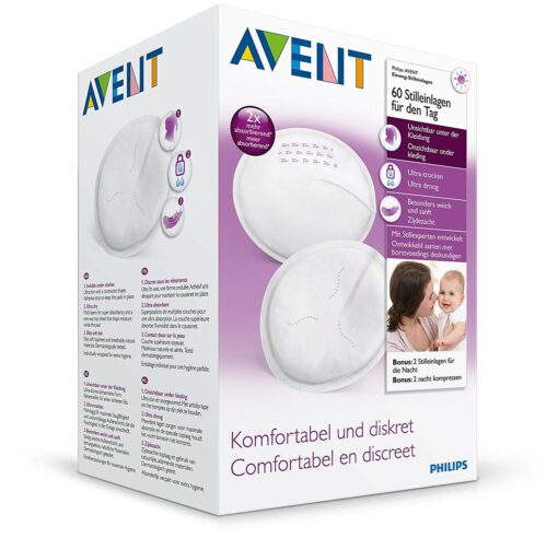 avent : coussinets d'allaitement 60 pieces