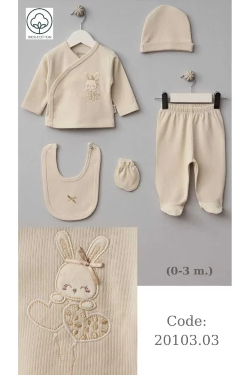 Ensemble naissance 5pcs : Le coffret parfait pour votre princesse