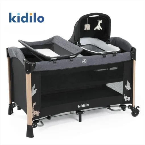 Lit Cododo Multifonction avec Couffin deluxe Noir – Kidilo