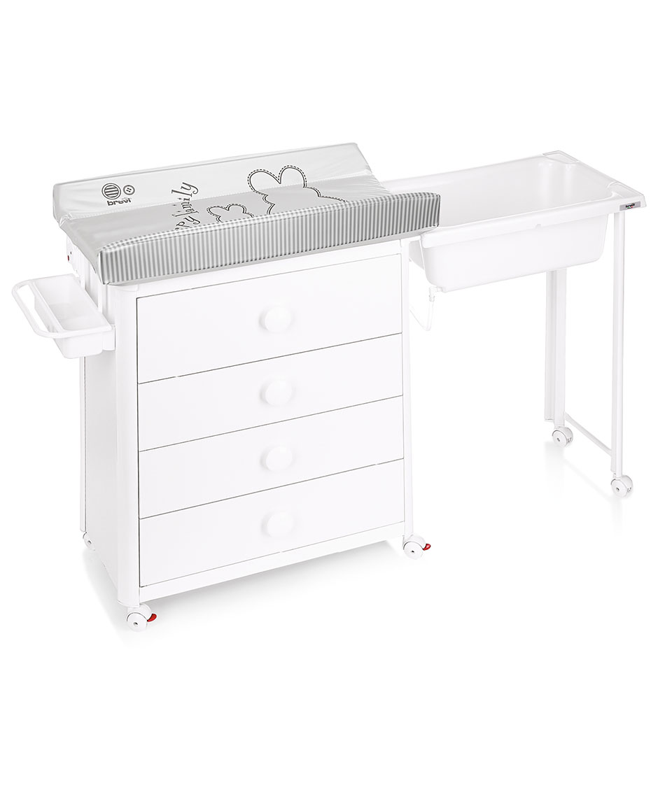 Brevi Commode + Baignoire Idea Lapin blanc, Table à langer avec baignoire  escamotable : se transforme en armoire de rangement pratique quand votre  enfant devient trop grand. ⭐🛒, By Lesjouets.ma