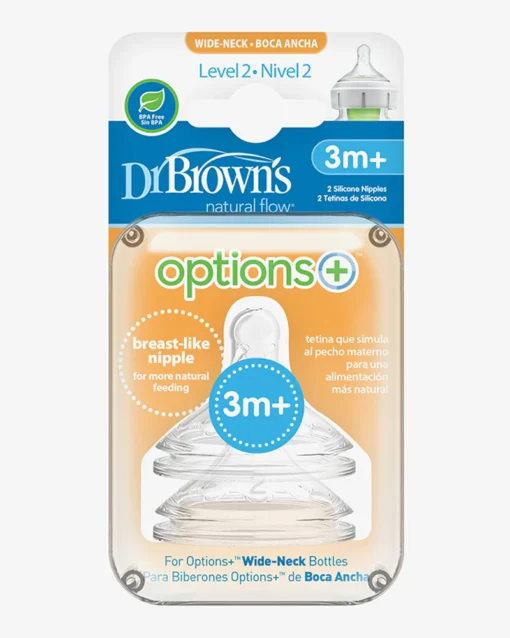 Pack de 2 Tétines Cole large L2 3M+ - Dr. Brown's