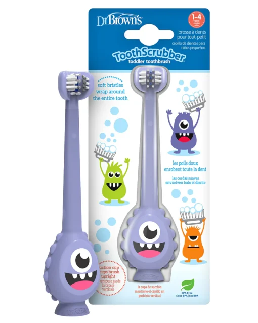 Brosse à Dents Monster 1-4 ans Mauve - Dr. Brown's