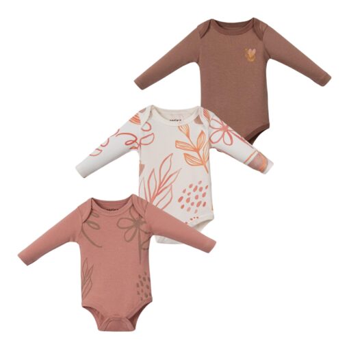 Lot de 3 Bodies bébé fille effet rayures 0-3mois