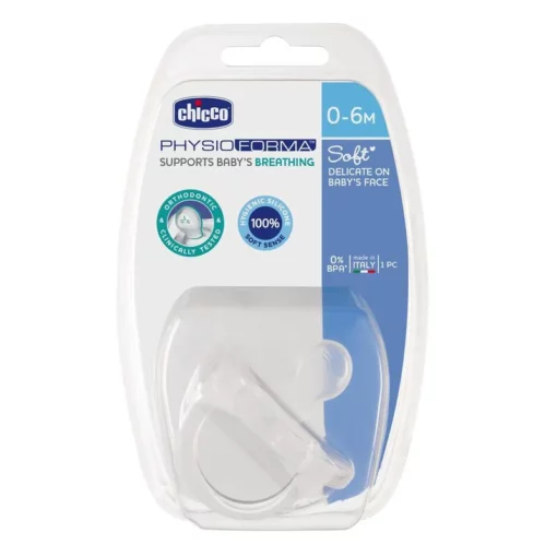 Chicco - Sucette Souple (0-6 Mois) (Blanc) (1 Pièce) -