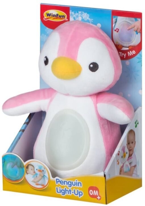 Pingouin Light-up lumineux et musical / Rose - Winfun-0