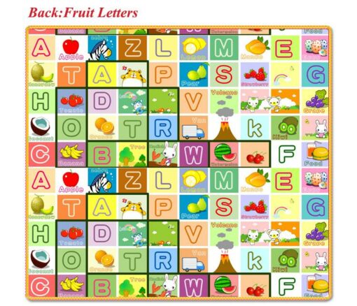 Tapis D'Activités En Mousse 4 Dalles - Fruits et lettres-0