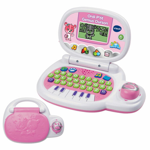 Ordi P'tit Genius Ourson Rose - Vtech-0