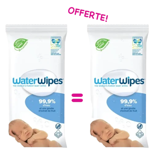 Lingettes bébé 28 Pièces 1+1gratuite - Waterwipes