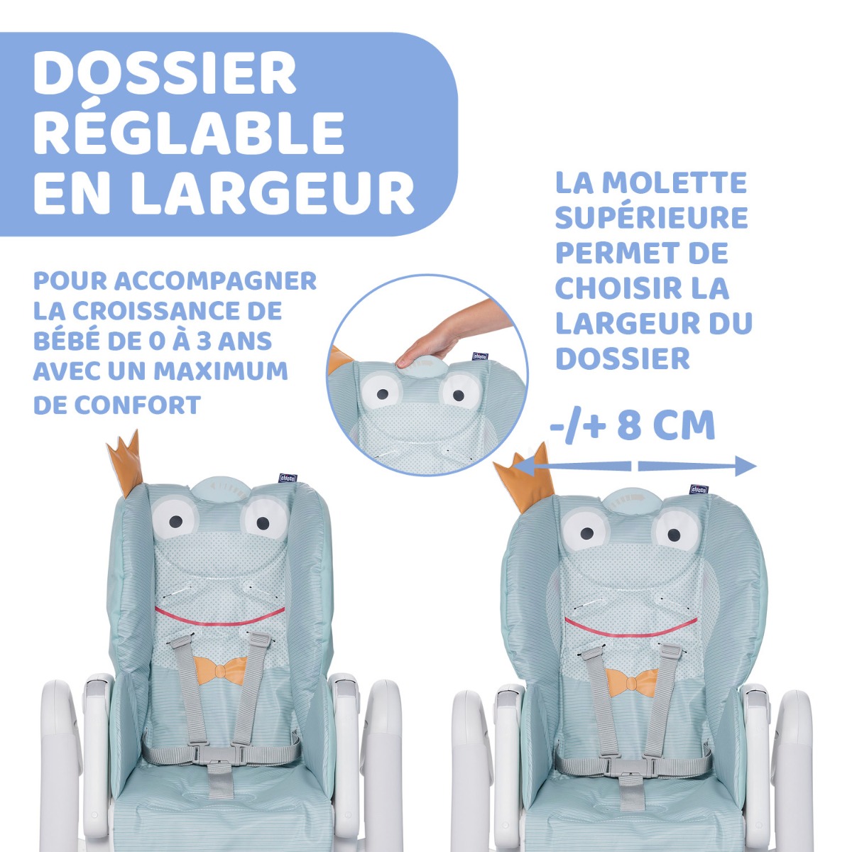 Chaise haute pocket meal stone - Chicco - Allobebe Maroc