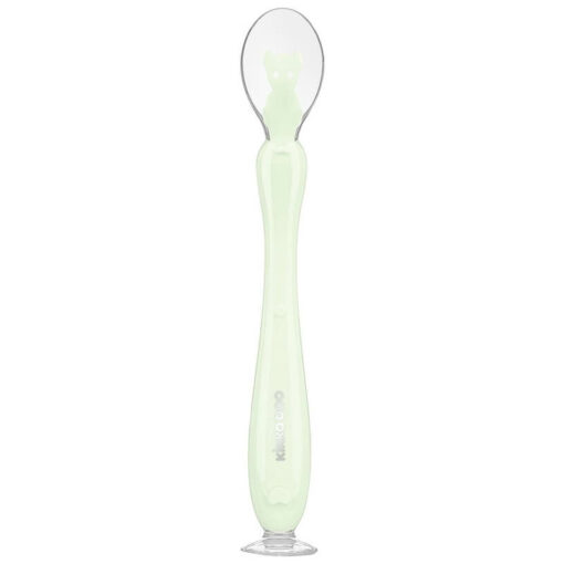 Cuillère en silicone avec ventouse 1pc Mint - Kikkabboo