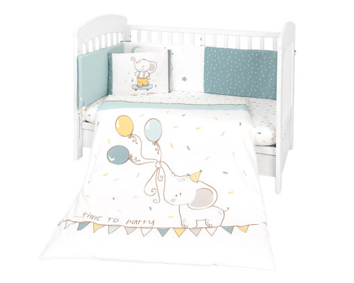 Parure de lit 2pcs 60/120 Elephant Time - Kikkaboo-0