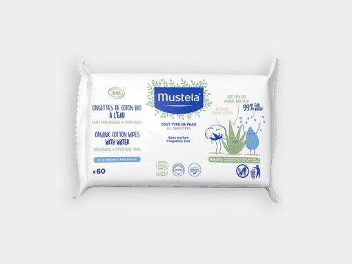 Lingettes de Coton Bio à l'Eau certifiées BIO - Mustela