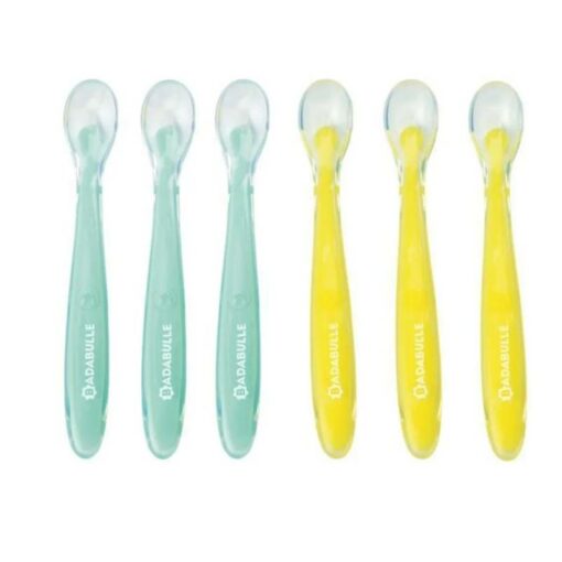 Cuillères pour bébé en silicone x6 Badabulle