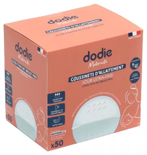 Coussinets d'allaitement jour x50 invisibles et absorbants-Dodie