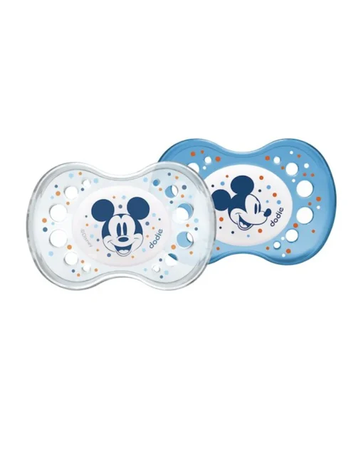 Lot de 2 Sucettes Anatomique Silicone Mickey +18m – Dodie