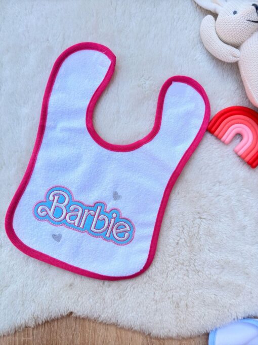 Bavoir bébé tout doux pour les repas de bébé - Motifs Barbie