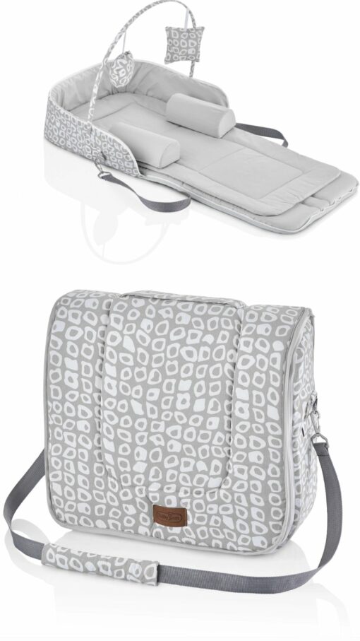 Lit bébé sac 2 en 1 Gris 100x60 cm- Babyjem