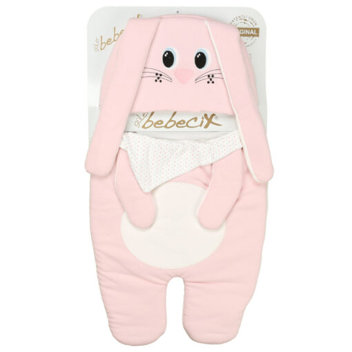 Couverture et nid d'ange Rose Doudou - bebecix