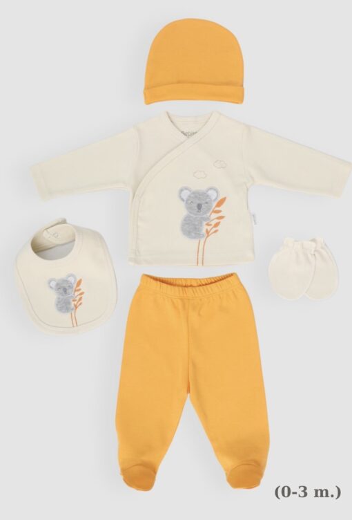 Ensemble hôpital panda 5 pièces pour bébé - 100% coton