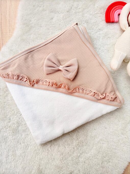 Serviette de bain bébé Ultra Absorbante - motif Beige