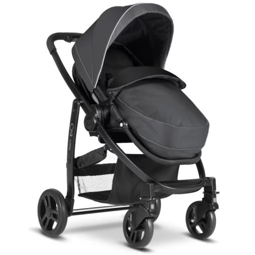 Poussette révérsible confort EVO avec protection pluie Noir - GRACO