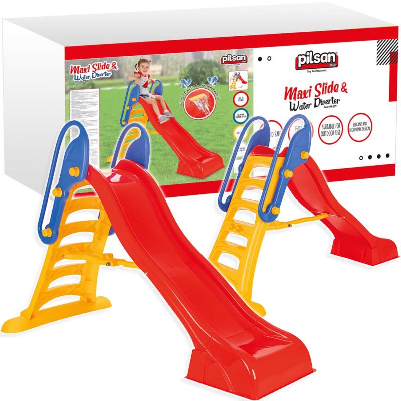 Super Mega Slide Toboggan d'eau de jardin en plastique Feber pour