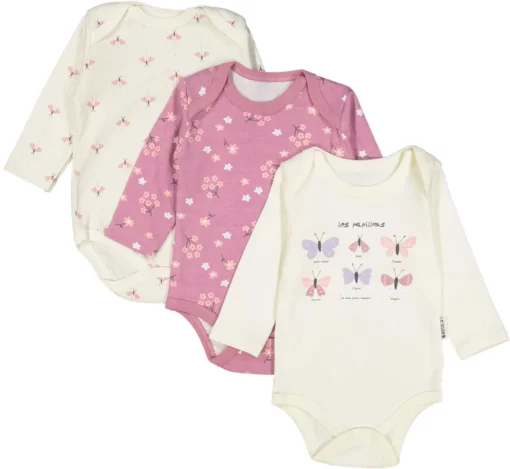 Lot de 3 Body bébé fille 0-3mois - Necix