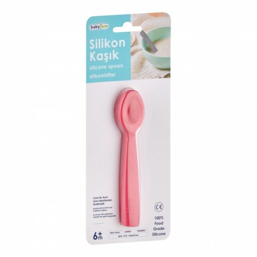 Cuillére souple en silicone couleur Rose- Babyjem