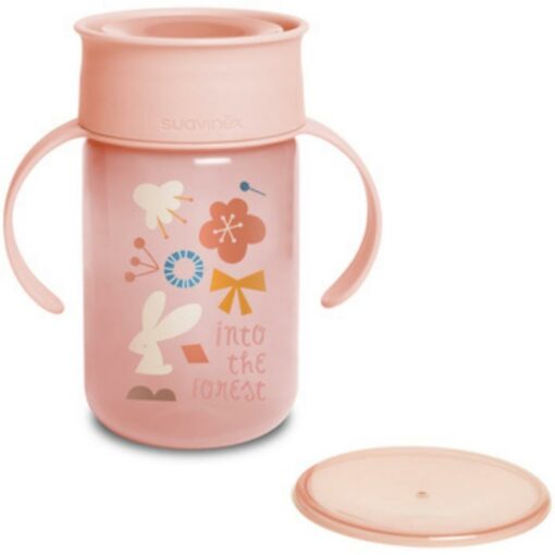 Tasse d’apprentissage 360° Rose 340ml 12m+ – Suavinex