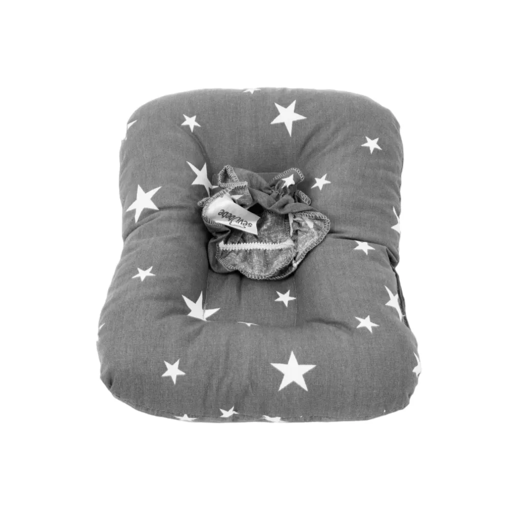 Coussin de grossesse et d'allaitement 3 en 1 gris – bebemam