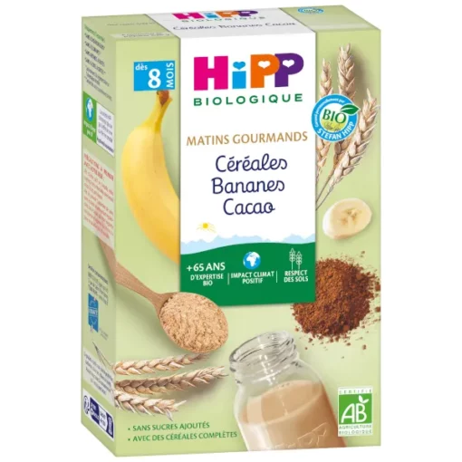 HiPP Céréales Bio Bananes et Cacao 8 mois+