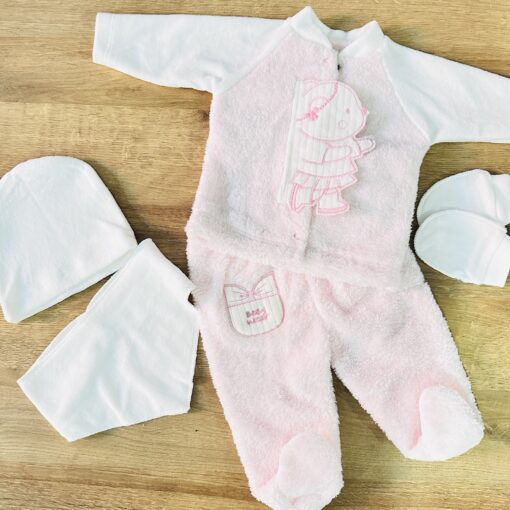 Tenue naissance 5 pcs rose 0-3mois