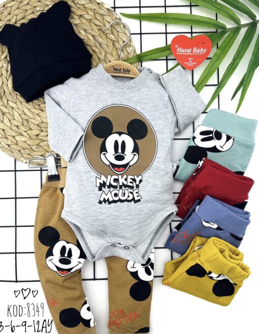 Tenue bébé avec bonnet - mickey