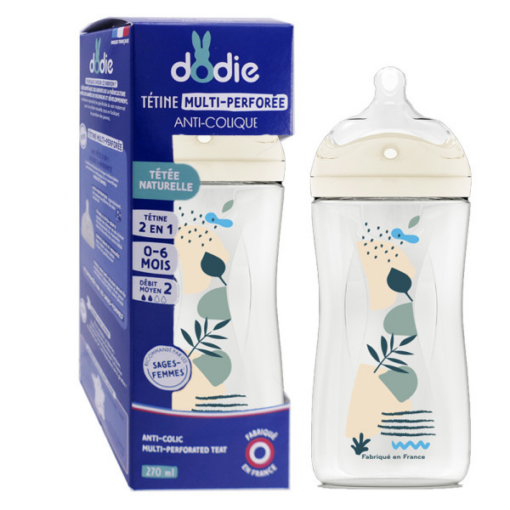 noiuveau biberon dodie multi perforé anti coliques 270ML