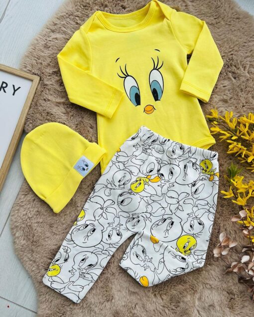 Ensemble 3 pièces bébé Tweety : Confort, style et adorabilité