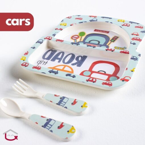 Coffret Repas 4Pcs pour bébé en Mélanine  Happy- Bebekevi