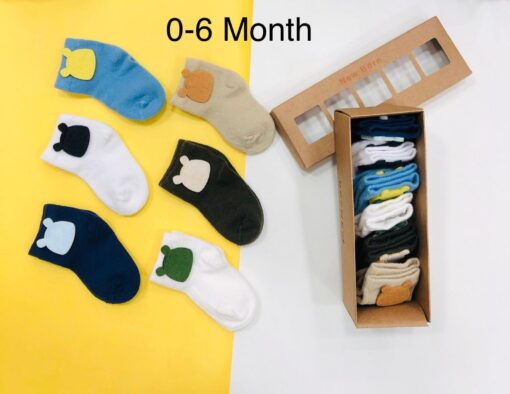 Coffret de 6 chaussettes bébé 0-6mois - pour des petits pieds stylés