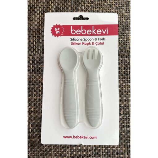 Cuillére et Fourchette souple en silicone - Bebekevi