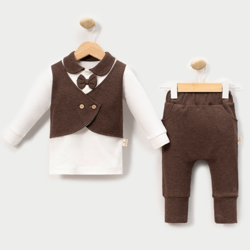 Tenue Gentleman Bébé Garçon avec Nœud Papillon - L'Élégance en Miniature