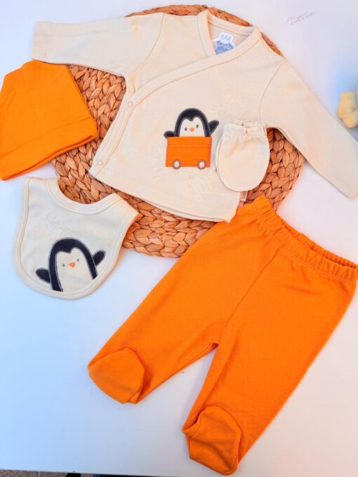 Ensemble hôpital pour bébé 100% coton - Bleu